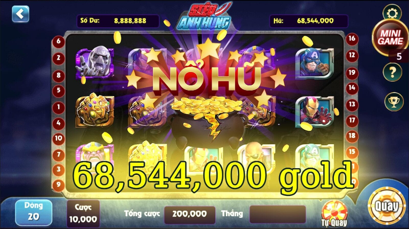 Một số những game slot nổ hũ thịnh hành