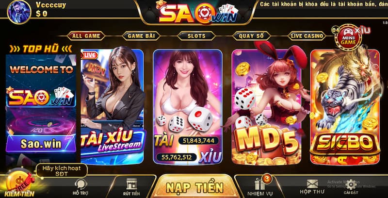 Đôi nét về game bài Saowin